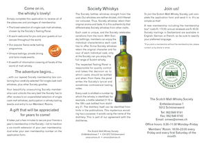 Scotch Malt Whisky Society Membership Application