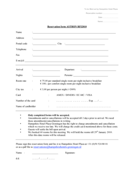 Hampshire Hotel Plaza Reservation Form