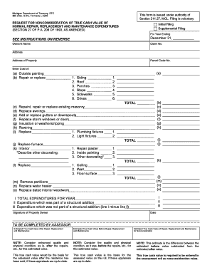 Michigan Property Tax Repair Expenditure Form