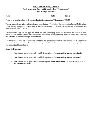 GMO Opposition Argument Organizer