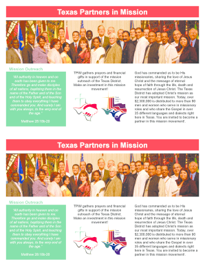 Texas Partners in Mission Donation Form