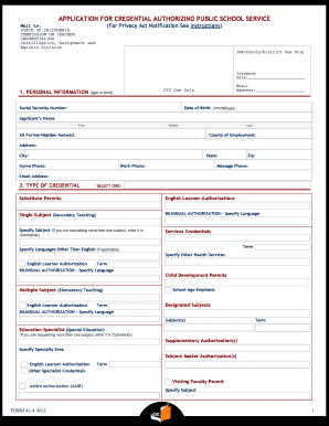 California Clear Career Technical Education Credential Application