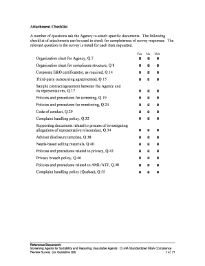 CLHIA STANDARDIZED MGA COMPLIANCE REVIEW S
