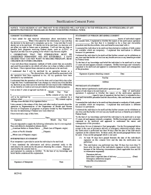 Sterilization Consent Form