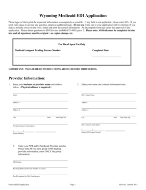 Wyoming Medicaid EDI Application