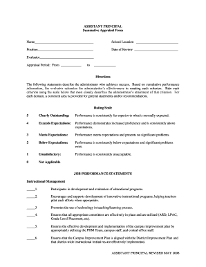 Assistant Principal Summative Appraisal Form