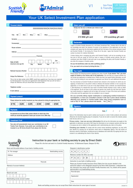 UK Select Investment Plan Application