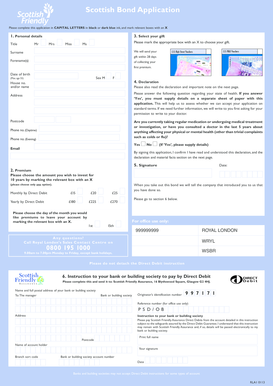 Scottish Bond Application