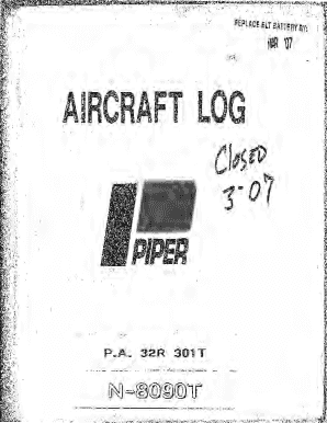 Aircraft Log and Compliance Form
