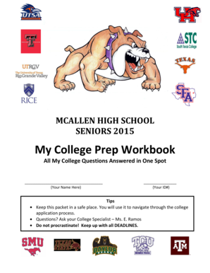 McHI College Prep Workbook - McAllen Independent School District - mcallenisd