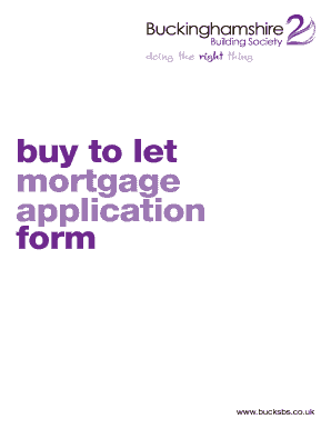 UK Buy to Let Mortgage Application Form