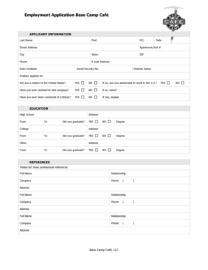Employment Application Form