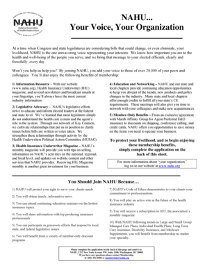 NAHU Membership Application Form