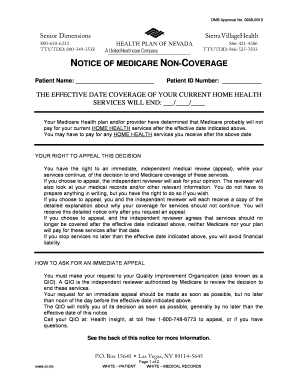Notice of Medicare Non-Coverage