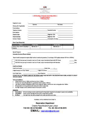 FIT Booking Form