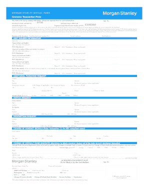 Morgan Stanley Mutual Fund Transaction Form