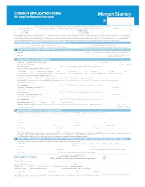 Mutual Fund Investment Application Form