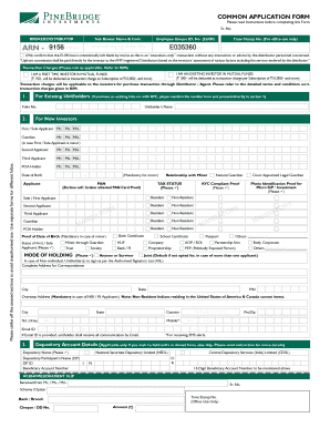 Mutual Fund Investment Application Form
