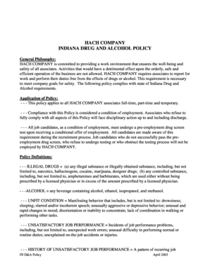 Indiana Drug Alcohol Policy