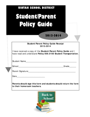 Uintah School District Student Transportation Policy