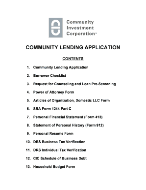 Community Lending Application