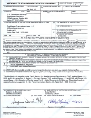 Amendment of Solicitation/Modification of Contract