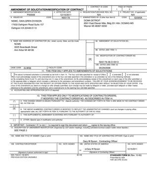 Contract Modification Form