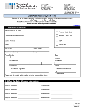 Client Authorization Payment Form