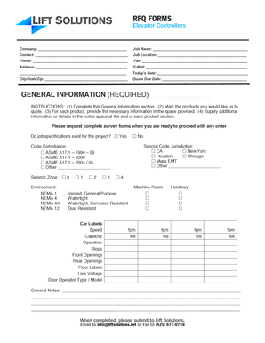 Request for Quote Form