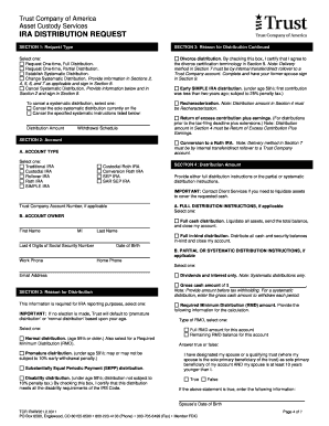 IRA Distribution Request Form