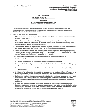 ALTA Endorsement 9.7-06