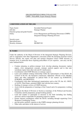 SHORT VERSION JOB DESCRIPTION FORM