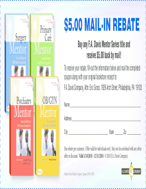 F.A. Davis Mentor Series Rebate Form