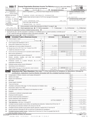Form 990-T Exempt Organization Business Income Tax Return