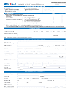 Fillable Online Rhb Furnishing Loan Form Sept2014 Ai Rhb Bank