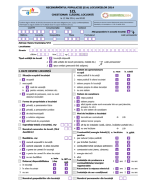 Romania Census Form 2014