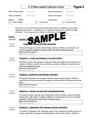 Teacher Performance Observation Conference Form