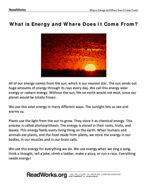 Energy Source Educational Worksheet