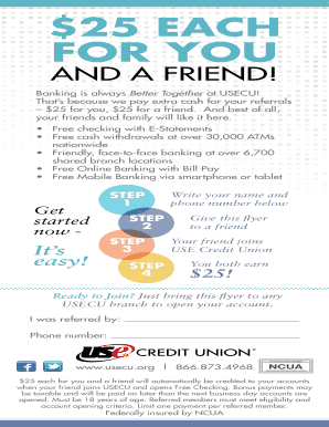 USECU Referral Bonus Flyer