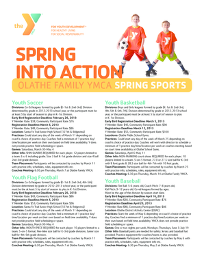 Olathe Family YMCA Spring Sports Registration Form