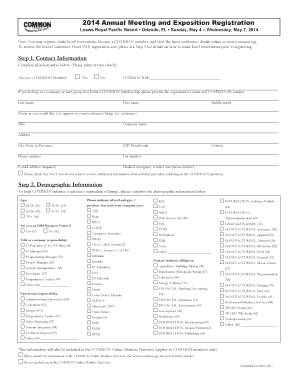 2014 Annual Meeting and Exposition Registration Form