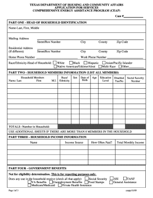 Comprehensive Energy Assistance Program Application