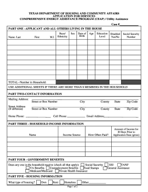 Texas CEAP Utility Assistance Application