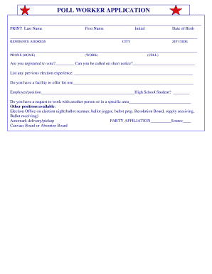 Poll Worker Application