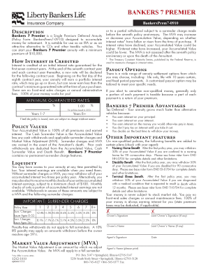 Bankers 7 Premier Annuity Agreement
