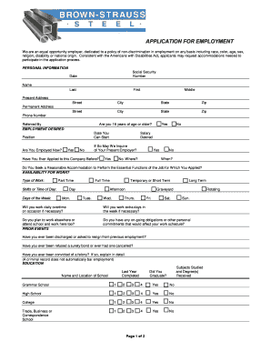Application for Employment