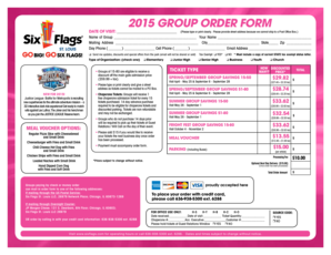 2015 Group Order Form