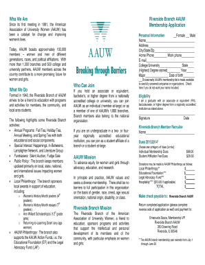 AAUW Membership Application