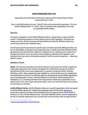 AAUW Fundraising Policy