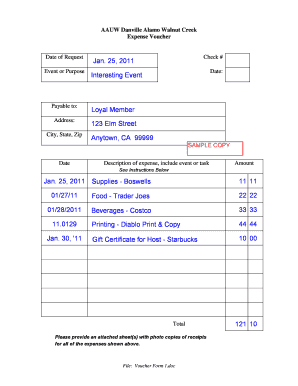 Expense Voucher Form